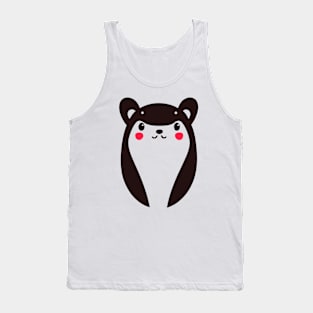 Kawaii Bear || Minimalist Red Panda ||  Vector Art Tank Top